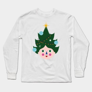 Merry Christmas december winter holidays funny humor gift present christmas tree Long Sleeve T-Shirt